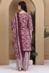 Wine Cotton Blend Printed Ready to Wear Patiala Salwar Suit