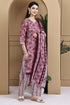 Wine Cotton Blend Printed Ready to Wear Patiala Salwar Suit