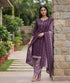 Purple Cotton Blend Printed Ready to Wear Patiala Salwar Suit