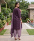 Purple Cotton Blend Printed Ready to Wear Patiala Salwar Suit