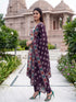 Beige & Wine Cotton Blend Printed Ready to Wear Patiala Salwar Suit