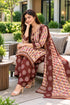 Beige Cotton Blend Printed Ready to Wear Patiala Salwar Suit