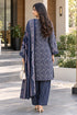 Blue Cotton Blend Printed Ready to Wear Patiala Salwar kurta sets women RW5284BU0926