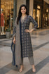 Blue & Beige Cotton Blend Jaipuri Printed Kurta & Pant With Dupatta