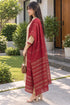 Beige Cotton Blend Solid Kurta & Pant With Dupatta