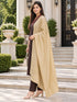 Brown Cotton Blend Solid Kurta sets women