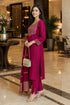 Pink Cotton Blend Solid Kurta & Pant With Dupatta
