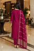 Pink Cotton Blend Solid Kurta & Pant With Dupatta