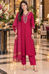 Pink Cotton Blend Embroidered kurta sets women