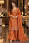 Peach Silk Blend with Inner Embroidered Straight Kurta & Pant With Dupatta