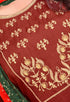 Brown Chanderi Silk Embroidered Salwar Suit Material