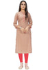 Beige Pure Cotton Jaipuri Printed Kurti