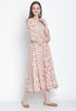 Off-White Pure Cambric Cotton Printed Kurti