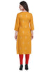 Yellow Rayon Jaipuri Printed Kurti