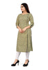Green Cotton Jaipuri Printed Kurti