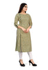 Green Cotton Jaipuri Printed Kurti