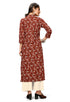 Maroon Cotton Jaipuri Printed Kurti