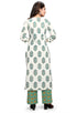 White Pure Cotton Jaipuri Printed Kurta With Palazzo