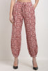 Pink & Maroon Pure Cotton Geometric Opaque Harem Pant