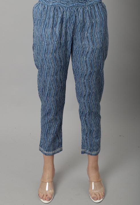 Pure Cotton Jaipuri Printed & Embroidered Kurta Set With Dupatta