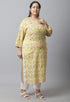Pure Cambric Cotton Jaipuri Printed Plus Size Kurti