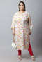 Pure Cambric Cotton Jaipuri Printed Plus Size Kurti