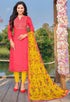 Pink Cotton Silk Embroidered Salwar Suit Material