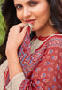Beige Cotton Silk Embroidered Salwar Suit Material - Rajnandini