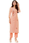 Orange And White Pure Cambric Cotton Embroidered Kurta With Pant