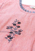 Pink Pure Cambric Cotton Embroidered Kurti