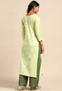 Green Pure Cambric Cotton Embroidered Kurti