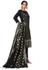 Black Heavy Silk Banarasi Weaving Work Unstitched Salwar Suit Material