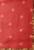 Red Banarasi silk Printed Unstitched Salwar Suit Material