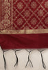 Maroon Heavy Silk Banarasi Embellished Unstitched Salwar Suit Material
