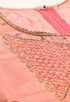 Pink Chanderi Silk Embroidered Semi-Stitched Salwar Suit Material
