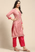 Pink Pure Cotton Embroidered Unstitched Salwar Suit Material