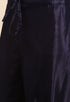 Navy Blue Chanderi Silk Embroidered Unstitched Salwar Suit Material