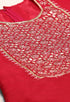 magenta Chanderi Silk Embroidered Unstitched Salwar Suit Material
