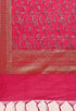 Light Blue Chanderi Silk Embellished Unstitched Salwar Suit Material