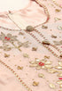 Light Pink Chanderi Silk Embellished Unstitched Salwar Suit Material