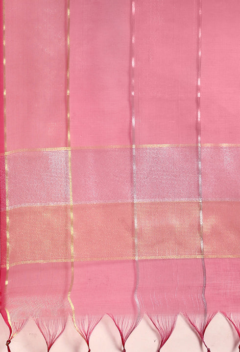 Pink Cotton Embroidered Unstitched Salwar Suit Material