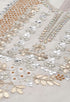 Off-White chanderi silk Embroidered Unstitched Salwar Suit Material