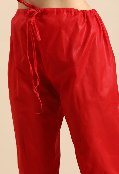 Yellow Glass Cotton Embroidered Unstitched Salwar Suit Material