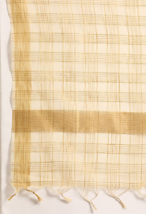 Yellow chanderi silk Embroidered Unstitched Salwar Suit Material