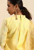 Yellow chanderi silk Embroidered Unstitched Salwar Suit Material