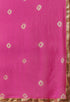 Pink Silk Kota Cotton embellished Unstitched Salwar Suit Material