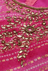 Pink Silk Kota Cotton embellished Unstitched Salwar Suit Material