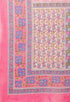 White And Pink Pure Jaipuri Cambric Cotton Printed Unstitched Salwar Suit Material