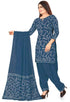 Blue Pure Jaipuri Cambric Cotton Printed Unstitched Salwar Suit Material