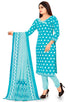 Light Blue Pure Jaipuri Cambric Cotton Printed Unstitched Salwar Suit Material
